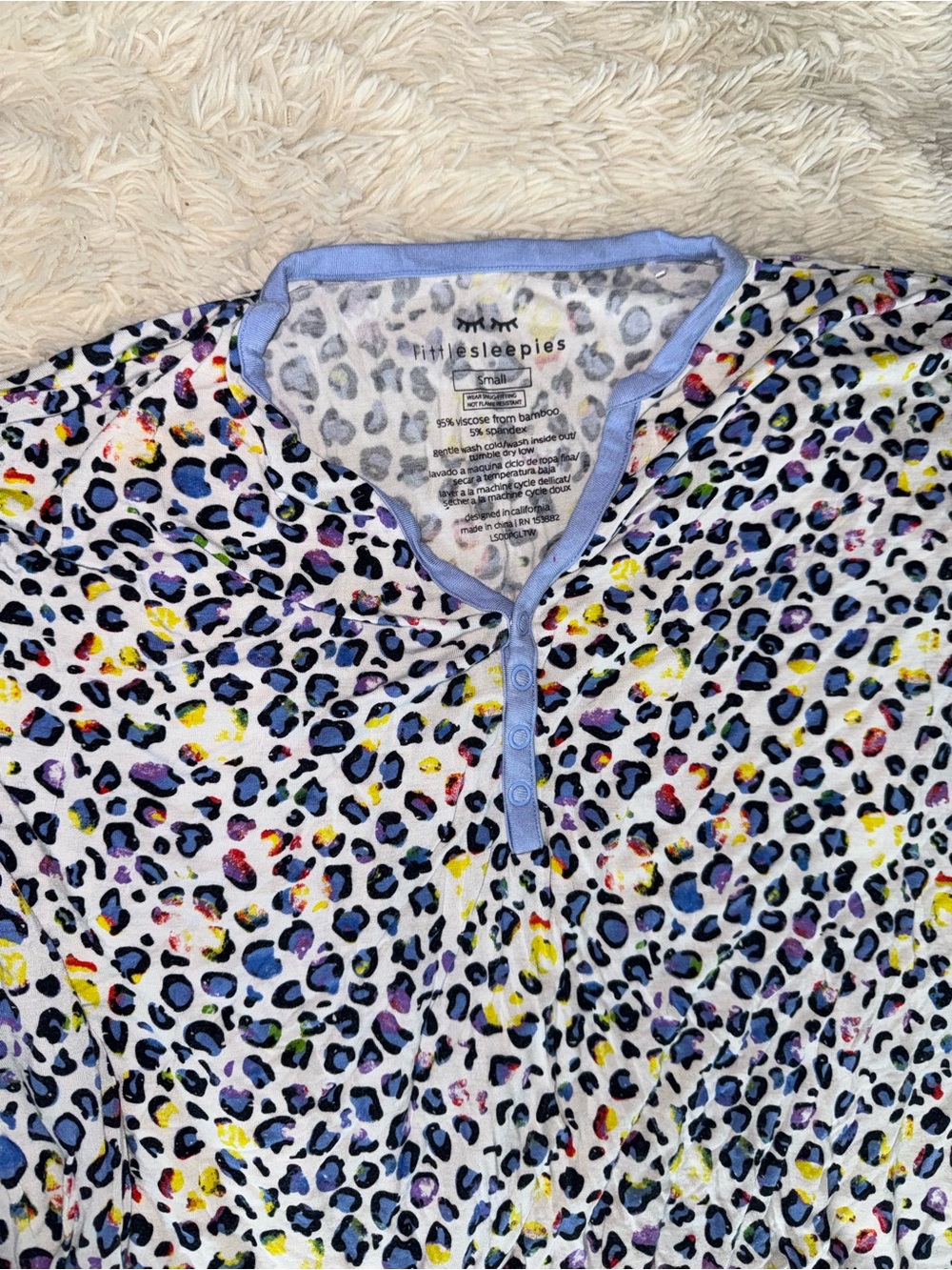 Little Sleepies Multicolor Leopard pajama set